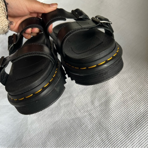 Dr. Martens Myles Brando Leather Buckle Slide Sandals - Picture 4 of 14